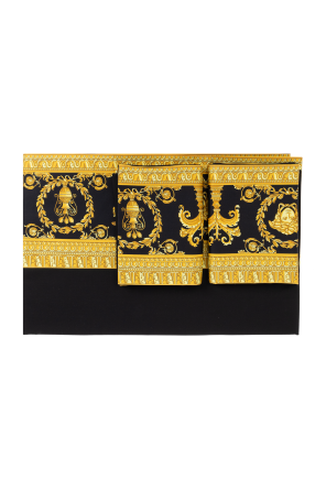 Versace Home Set of two decks of cards in a leather case